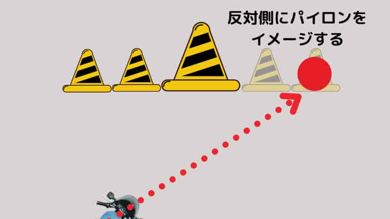 40 5cm 普通二輪大型二輪バイクの教習 難しいスラロームのコツ Okomoto